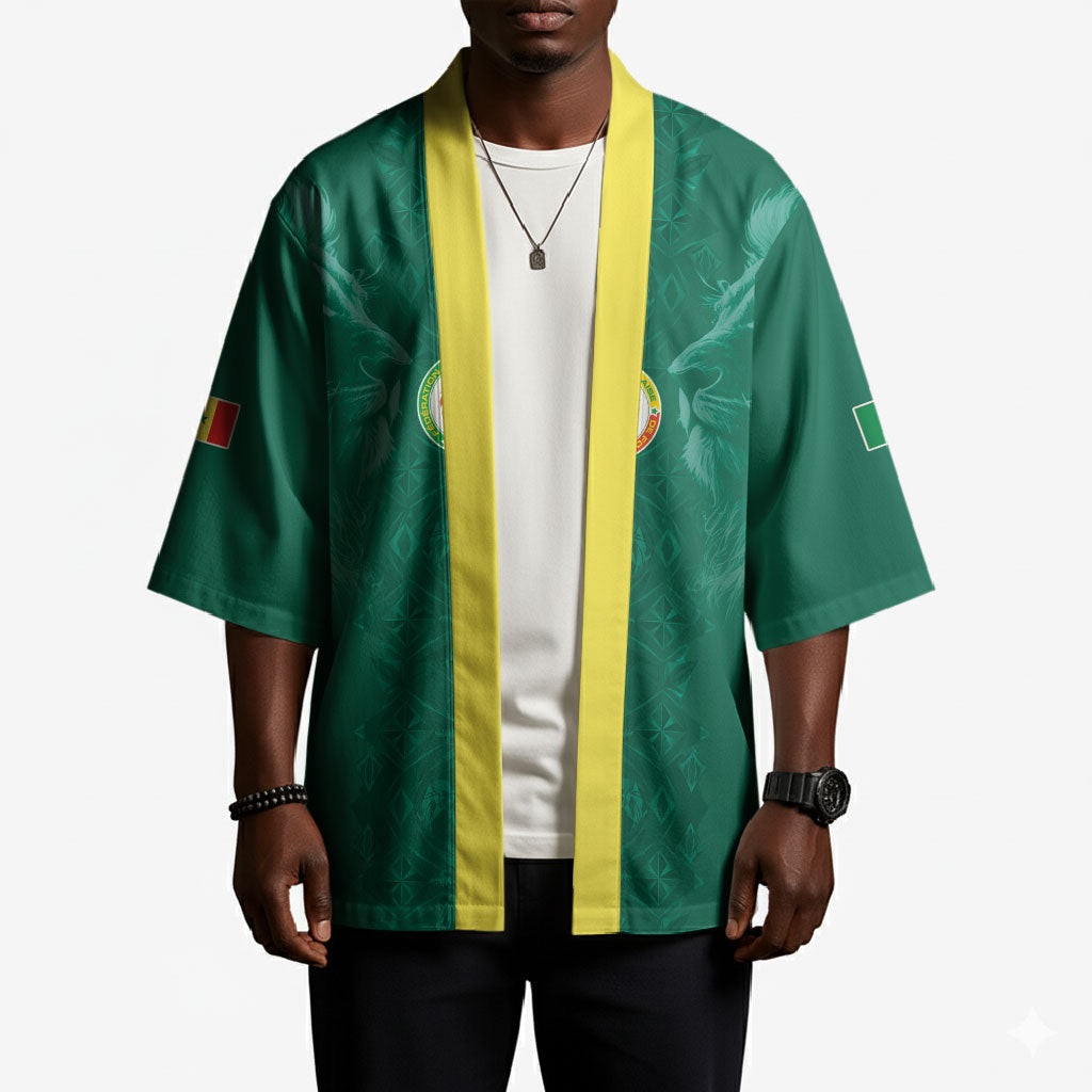 Custom Senegal Football Kimono Lions Of Teranga Sporty Style