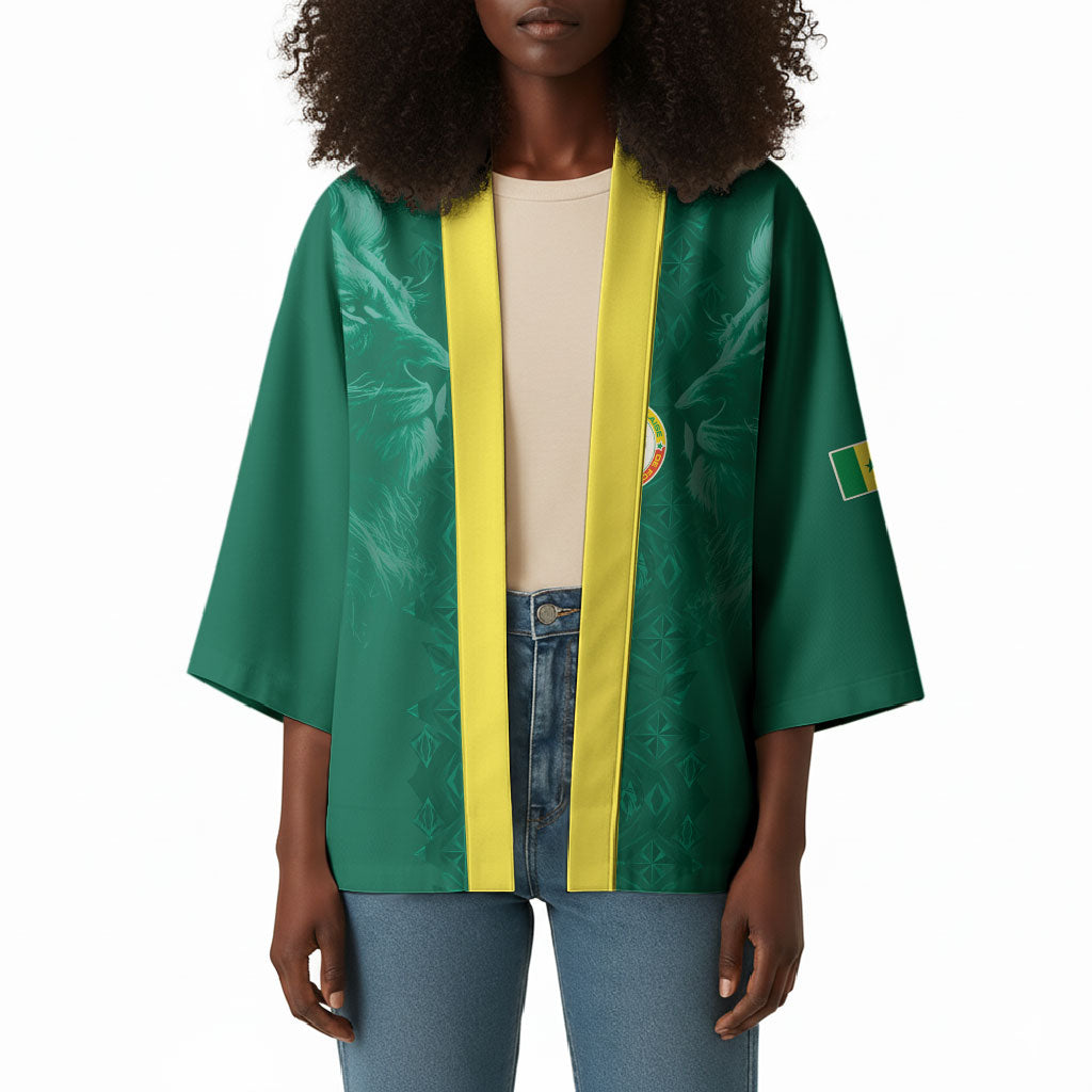 Custom Senegal Football Kimono Lions Of Teranga Sporty Style