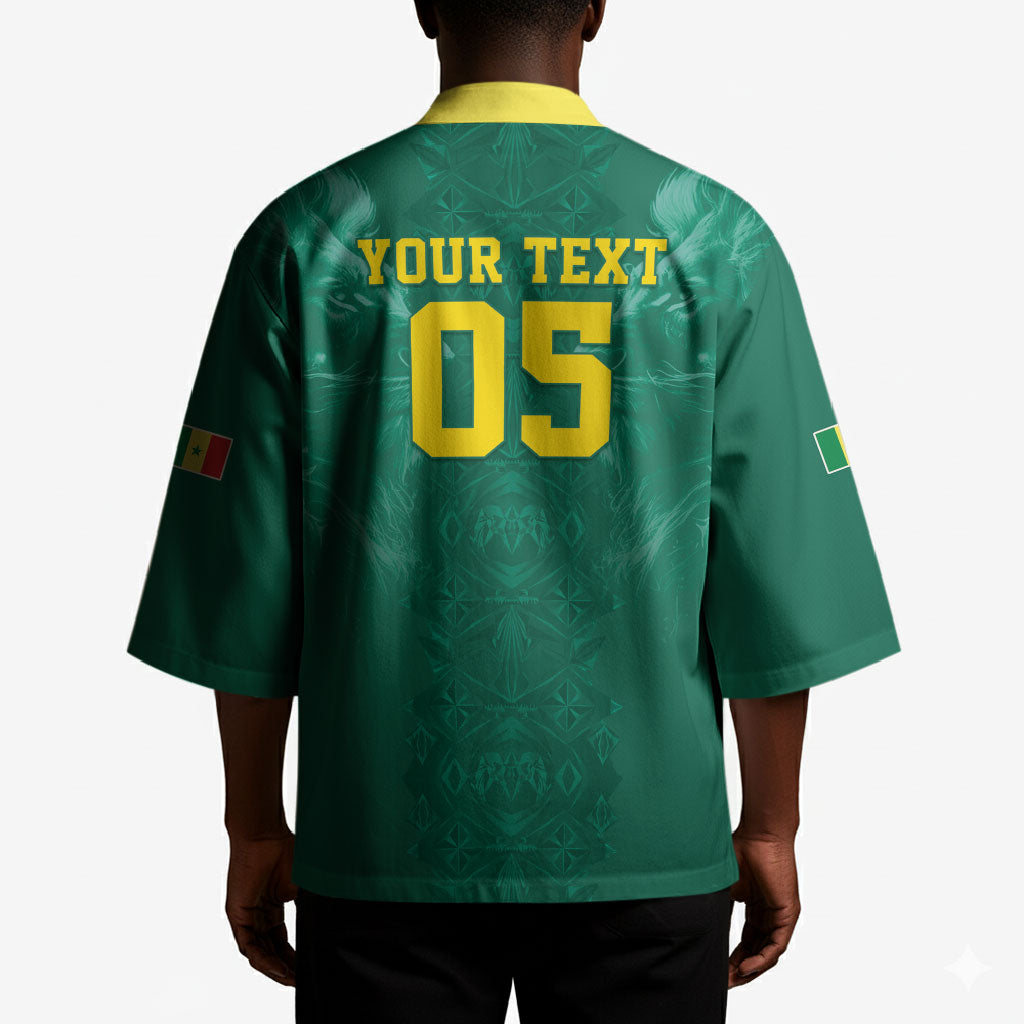 Custom Senegal Football Kimono Lions Of Teranga Sporty Style