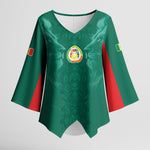 Custom Senegal Football Kimono Sleeve Blouse Lions Of Teranga Sporty Style