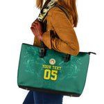 Custom Senegal Football Leather Tote Bag Lions Of Teranga Sporty Style