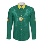 Custom Senegal Football Long Sleeve Button Shirt Lions Of Teranga Sporty Style