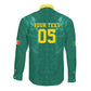 Custom Senegal Football Long Sleeve Button Shirt Lions Of Teranga Sporty Style
