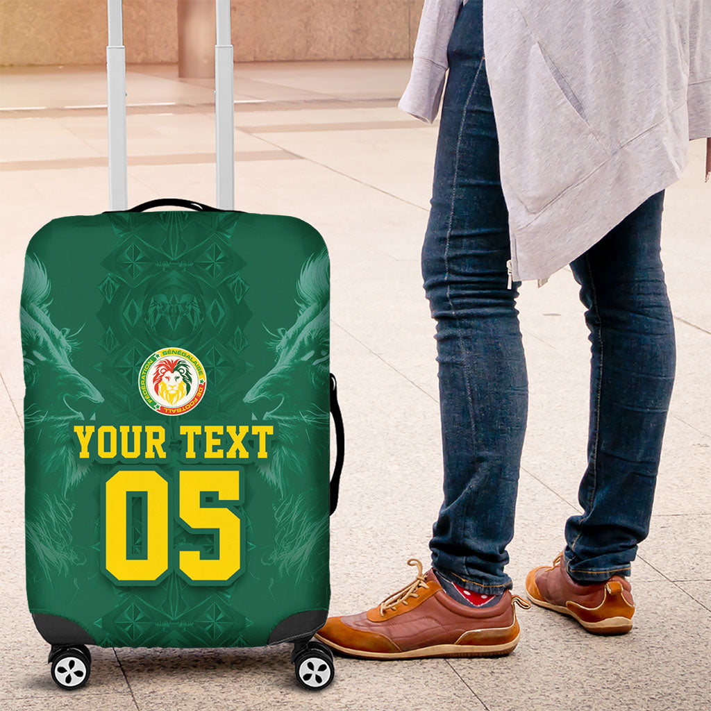 Custom Senegal Football Luggage Cover Lions Of Teranga Sporty Style