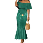 Custom Senegal Football Mermaid Dress Lions Of Teranga Sporty Style