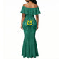 Custom Senegal Football Mermaid Dress Lions Of Teranga Sporty Style