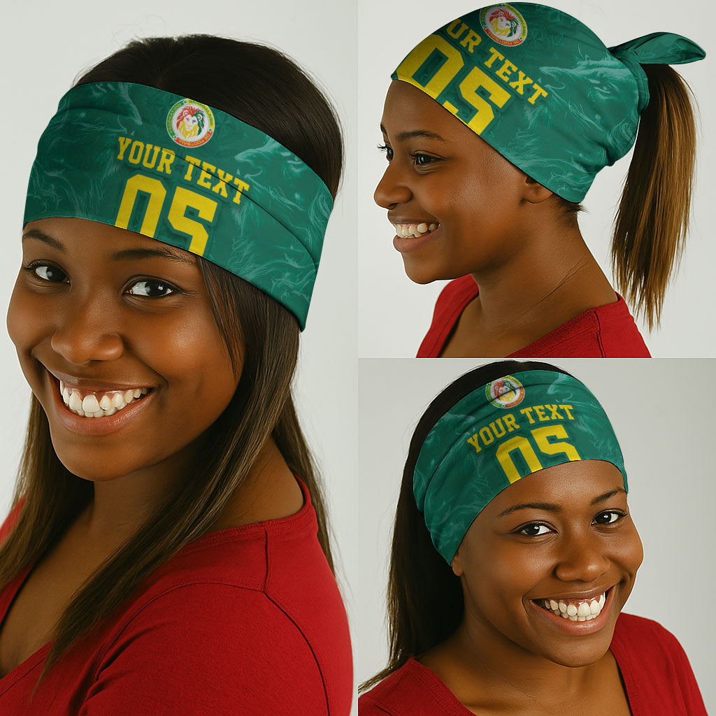 Custom Senegal Football Neck Gaiter Lions Of Teranga Sporty Style