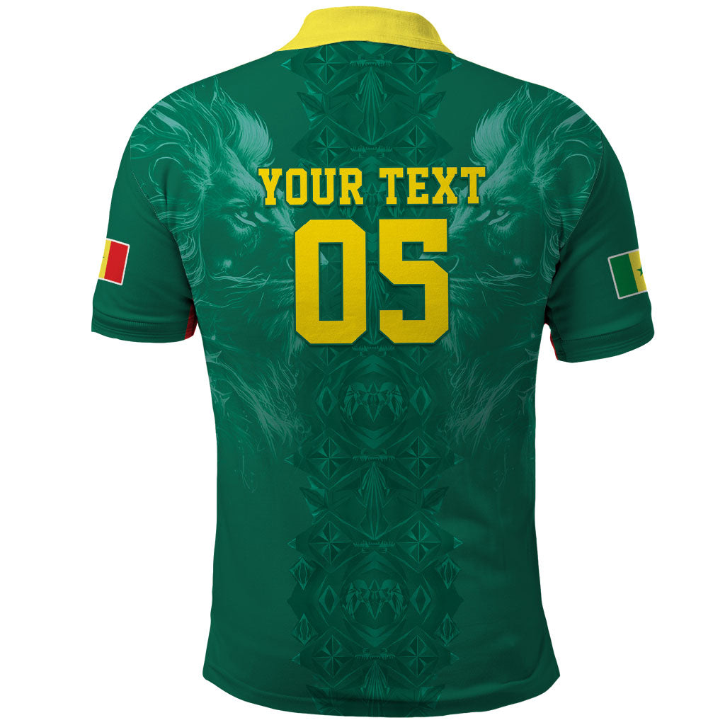Custom Senegal Football Polo Shirt Lions Of Teranga Sporty Style