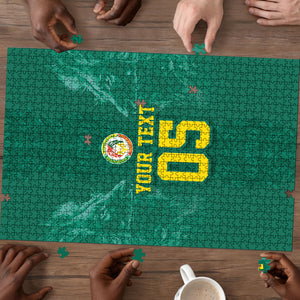 Custom Senegal Football Puzzle Lions Of Teranga Sporty Style