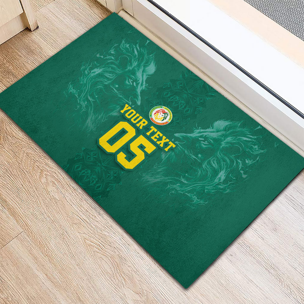 Custom Senegal Football Rubber Doormat Lions Of Teranga Sporty Style