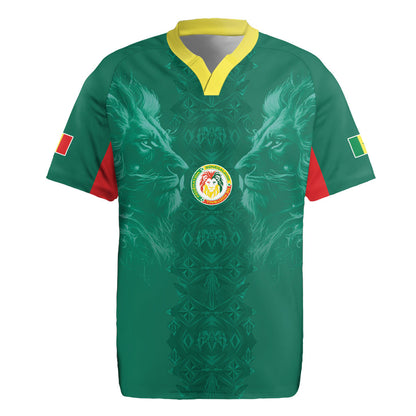 Custom Senegal Football Rugby Jersey Lions Of Teranga Sporty Style