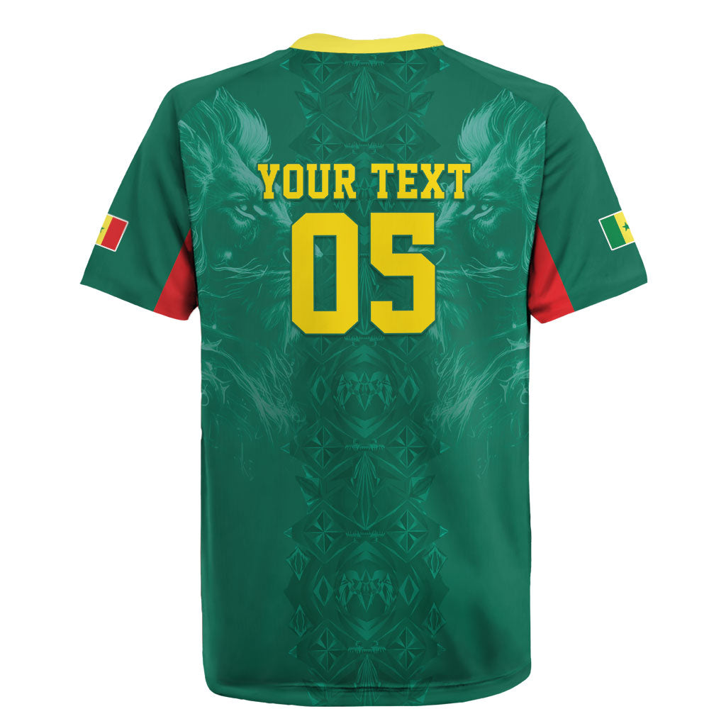 Custom Senegal Football Rugby Jersey Lions Of Teranga Sporty Style