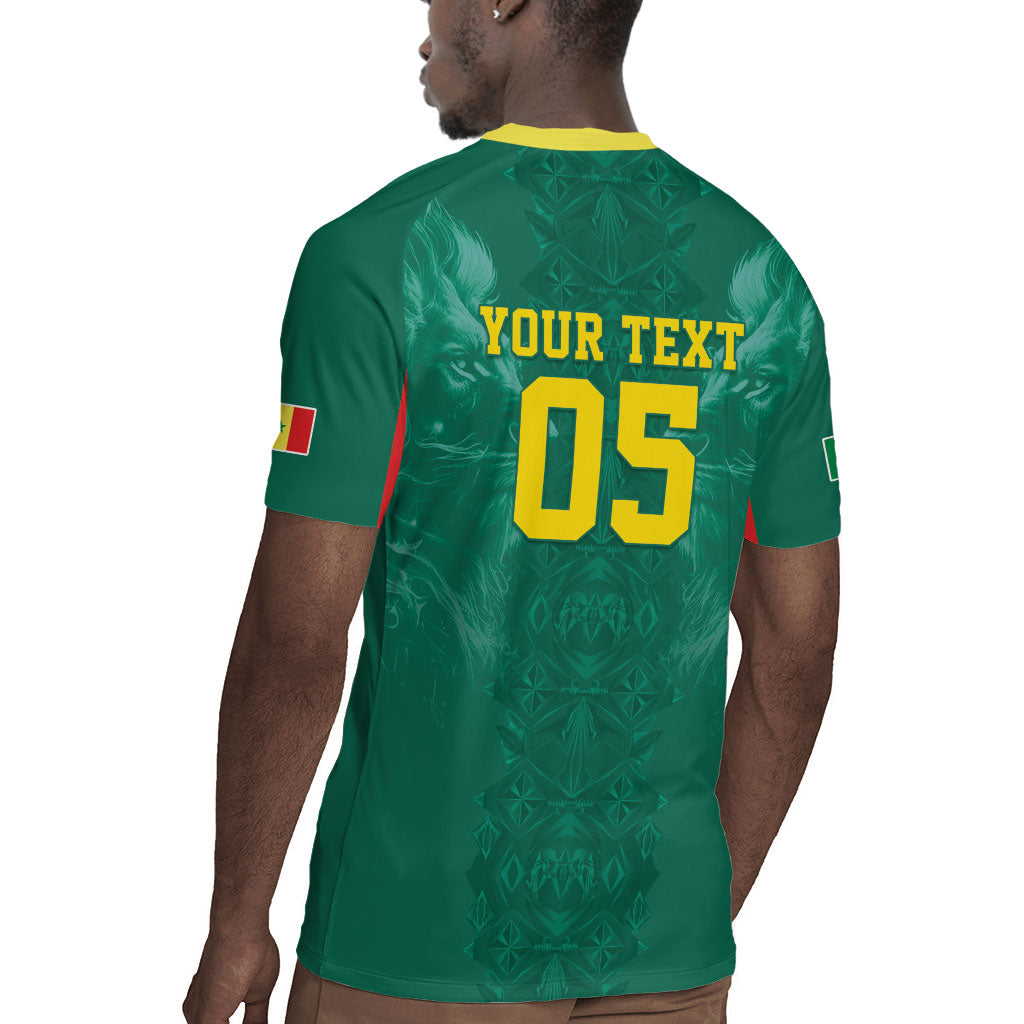 Custom Senegal Football Rugby Jersey Lions Of Teranga Sporty Style