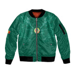Custom Senegal Football Sleeve Zip Bomber Jacket Lions Of Teranga Sporty Style