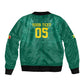 Custom Senegal Football Sleeve Zip Bomber Jacket Lions Of Teranga Sporty Style