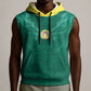 Custom Senegal Football Sleeveless Hoodie Lions Of Teranga Sporty Style