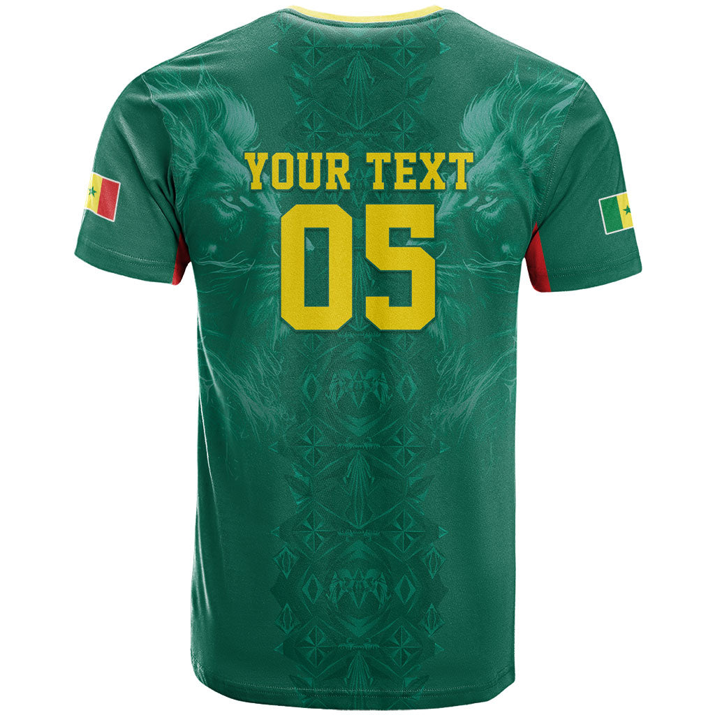 Custom Senegal Football T shirt Lions Of Teranga Sporty Style