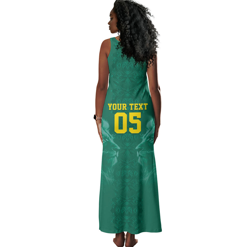 Custom Senegal Football Tank Maxi Dress Lions Of Teranga Sporty Style