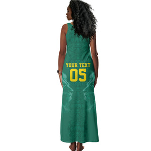 Custom Senegal Football Tank Maxi Dress Lions Of Teranga Sporty Style
