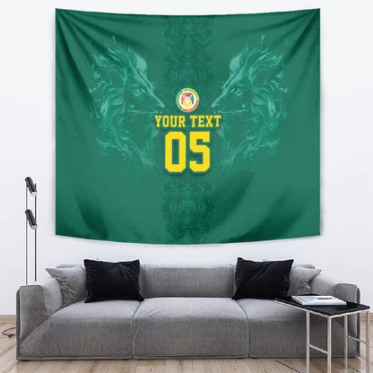Custom Senegal Football Tapestry Lions Of Teranga Sporty Style
