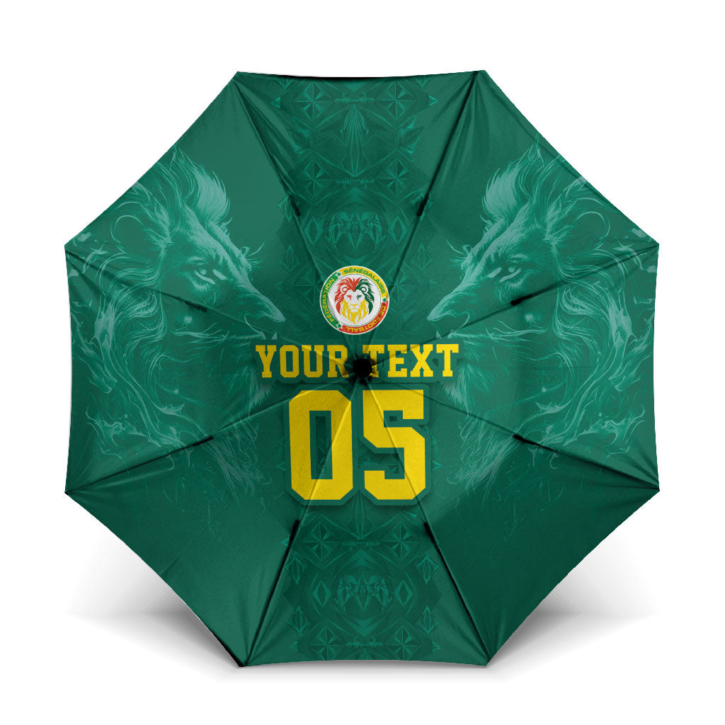 Custom Senegal Football Umbrella Lions Of Teranga Sporty Style