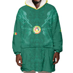 Custom Senegal Football Wearable Blanket Hoodie Lions Of Teranga Sporty Style