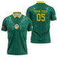 Custom Senegal Football Zipper Polo Shirt Lions Of Teranga Sporty Style