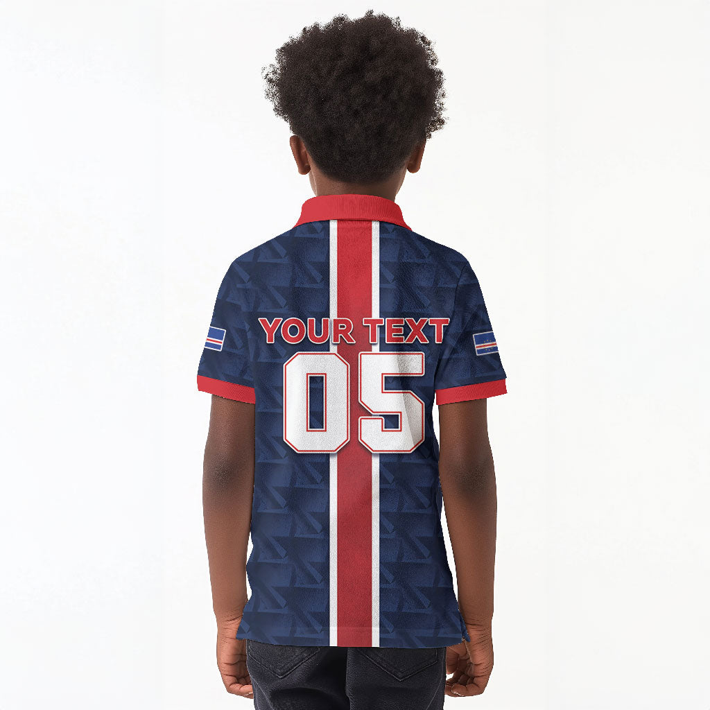 Custom Vozinha Goalkeeper Hero Cabo Verde Football 2026 Kid Polo Shirt