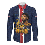 Custom Vozinha Goalkeeper Hero Cabo Verde Football 2026 Long Sleeve Button Shirt