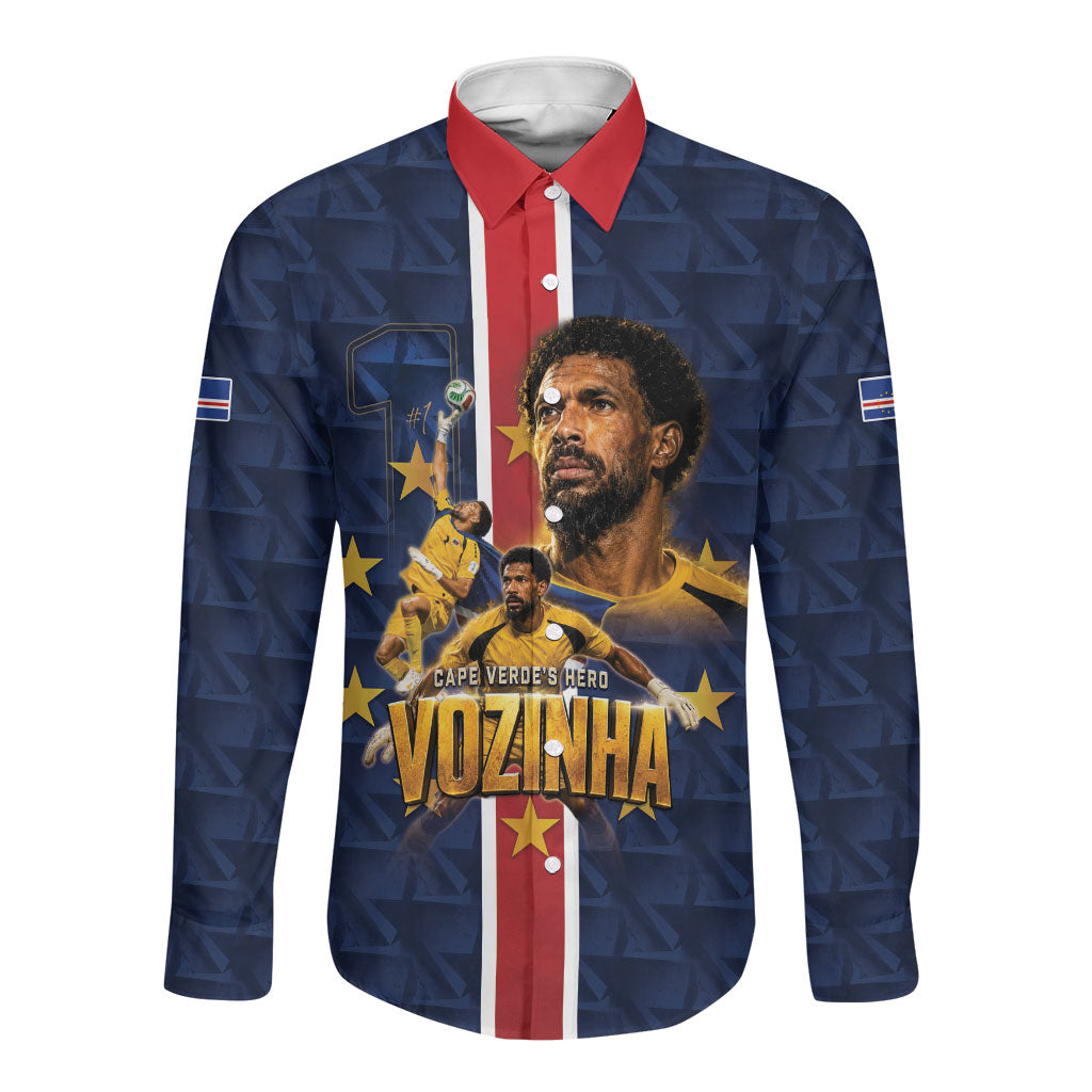 Custom Vozinha Goalkeeper Hero Cabo Verde Football 2026 Long Sleeve Button Shirt