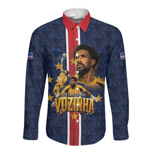 Custom Vozinha Goalkeeper Hero Cabo Verde Football 2026 Long Sleeve Button Shirt