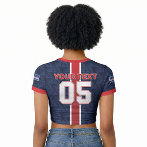 Custom Vozinha Goalkeeper Hero Cabo Verde Football 2026 Raglan Cropped T shirt