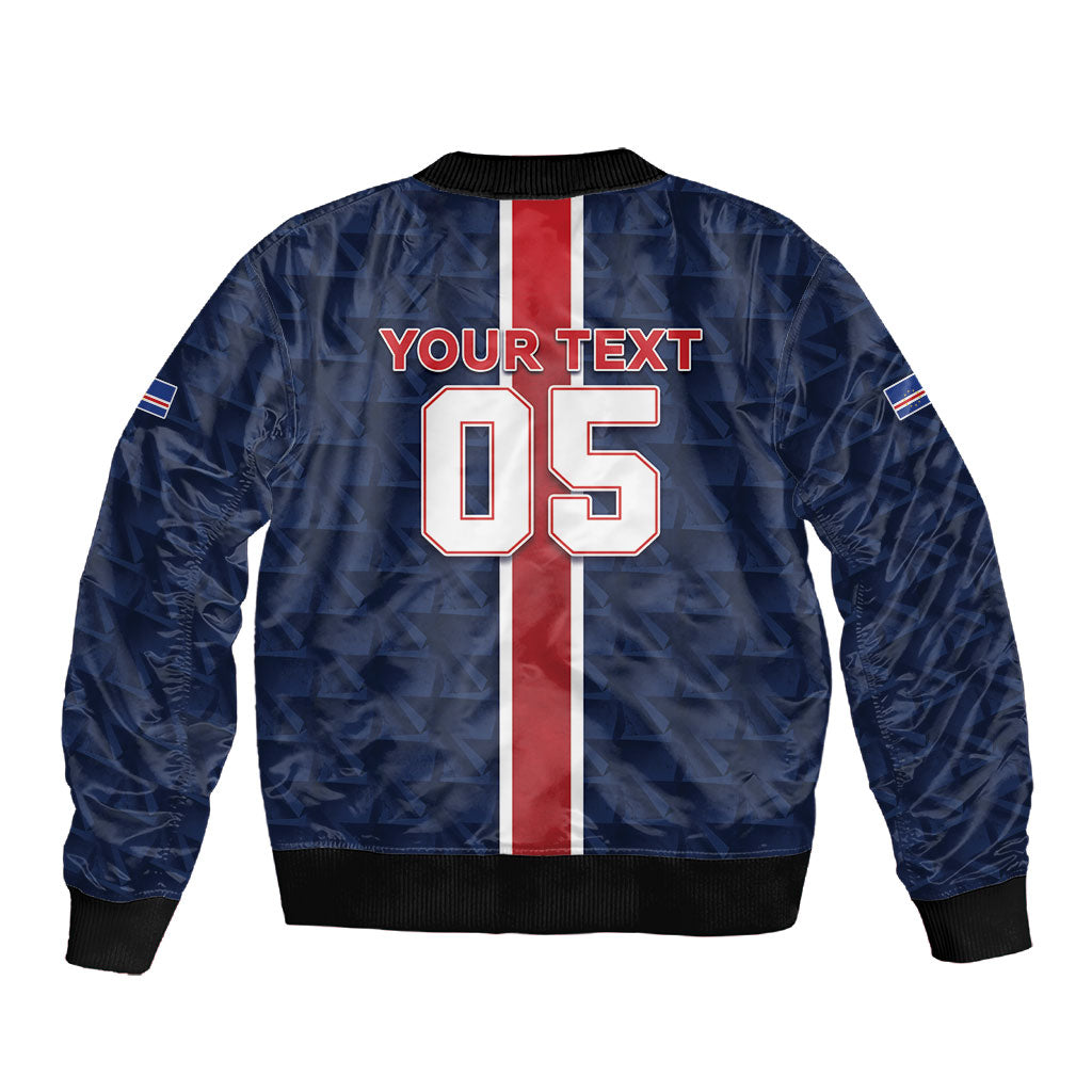 Custom Vozinha Goalkeeper Hero Cabo Verde Football 2026 Sleeve Zip Bomber Jacket