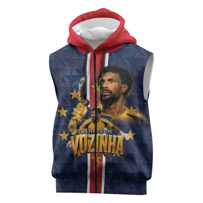 Custom Vozinha Goalkeeper Hero Cabo Verde Football 2026 Sleeveless Zip Hoodie