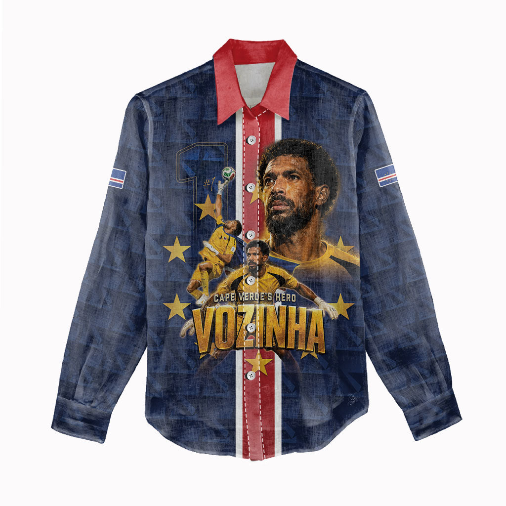 Custom Vozinha Goalkeeper Hero Cabo Verde Football 2026 Women Casual Shirt
