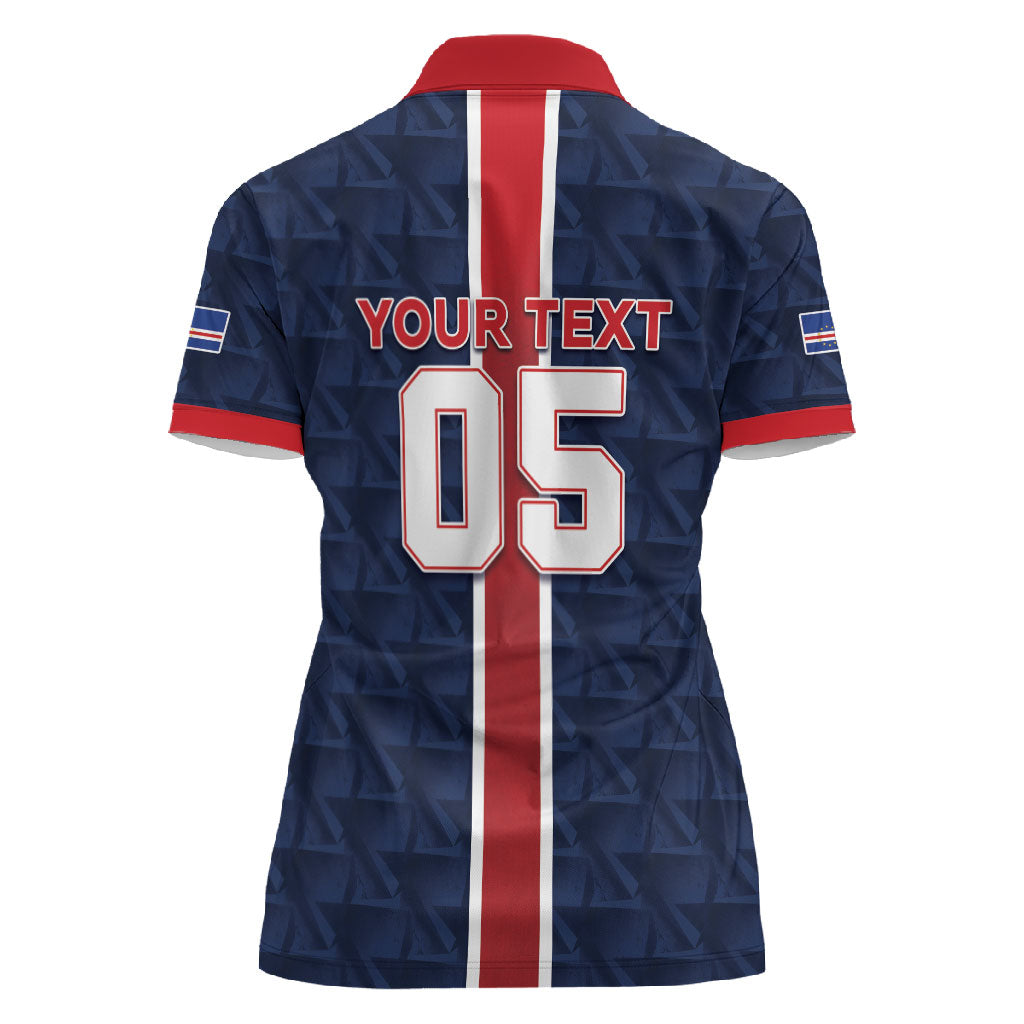 Custom Vozinha Goalkeeper Hero Cabo Verde Football 2026 Women Polo Shirt