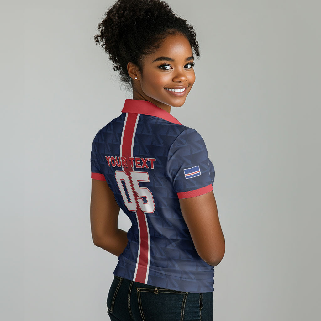 Custom Vozinha Goalkeeper Hero Cabo Verde Football 2026 Women Polo Shirt