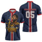 Custom Vozinha Goalkeeper Hero Cabo Verde Football 2026 Zipper Polo Shirt