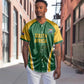 Custom South Africa Cricket Baseball Jersey Go Champions Protea Pattern