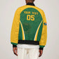 Custom South Africa Cricket Bomber Jacket Go Champions Protea Pattern