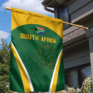 South Africa Cricket Garden Flag Go Champions Protea Pattern