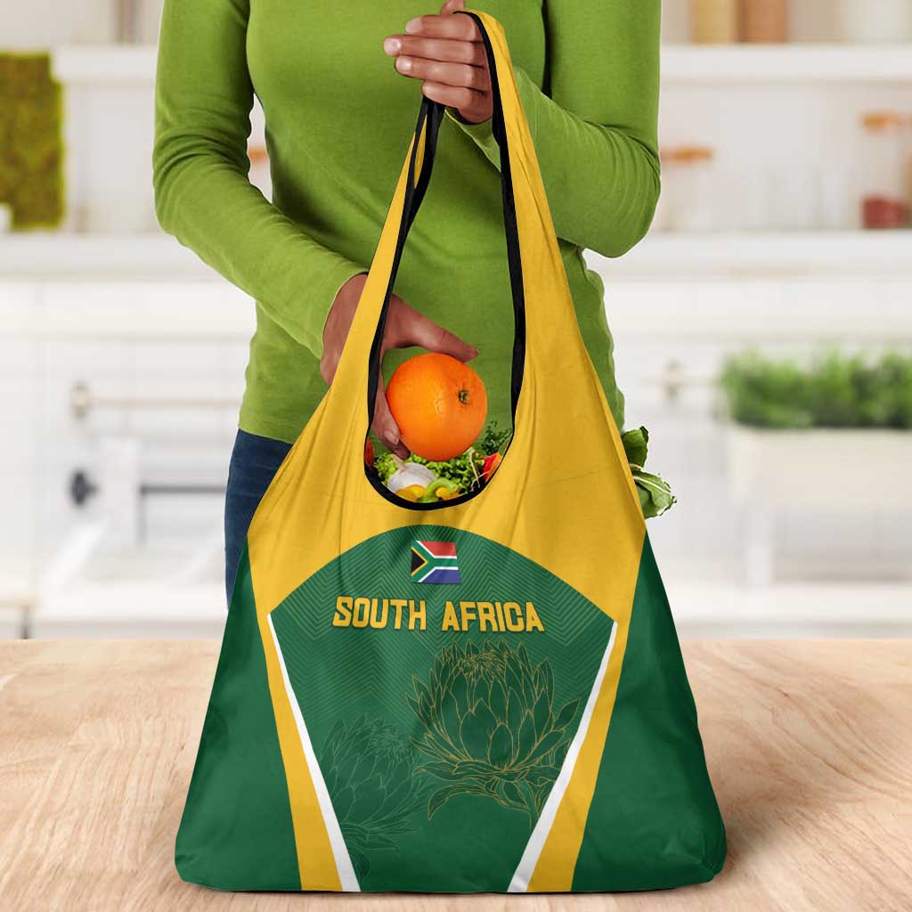 South Africa Cricket Grocery Bag Go Champions Protea Pattern