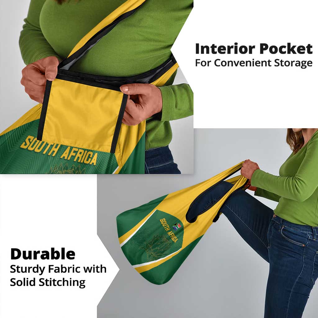 South Africa Cricket Grocery Bag Go Champions Protea Pattern
