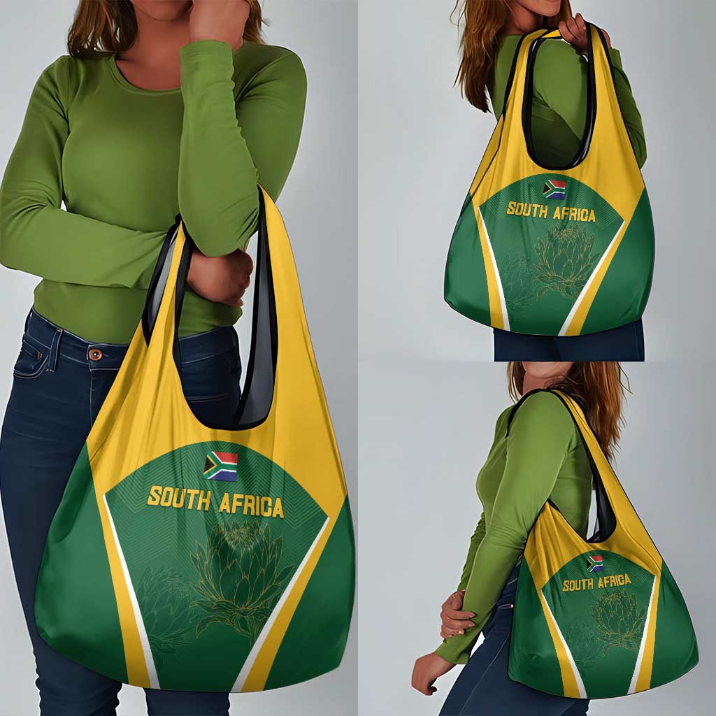 South Africa Cricket Grocery Bag Go Champions Protea Pattern