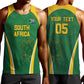Custom South Africa Cricket Men Tank Top Go Champions Protea Pattern