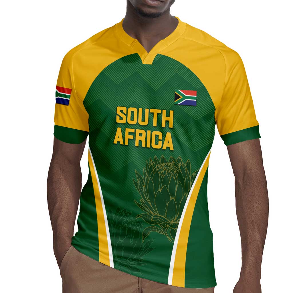 Custom South Africa Cricket Rugby Jersey Go Champions Protea Pattern