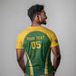 Custom South Africa Cricket T shirt Go Champions Protea Pattern
