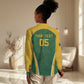Custom South Africa Cricket Women Casual Shirt Go Champions Protea Pattern LT05