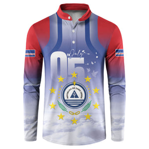 Cape Verde July 5th Button Sweatshirt Happy Independence Day