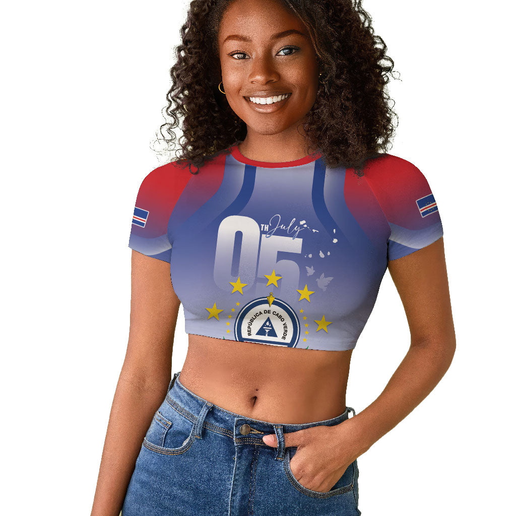 Cape Verde July 5th Raglan Cropped T shirt Happy Independence Day